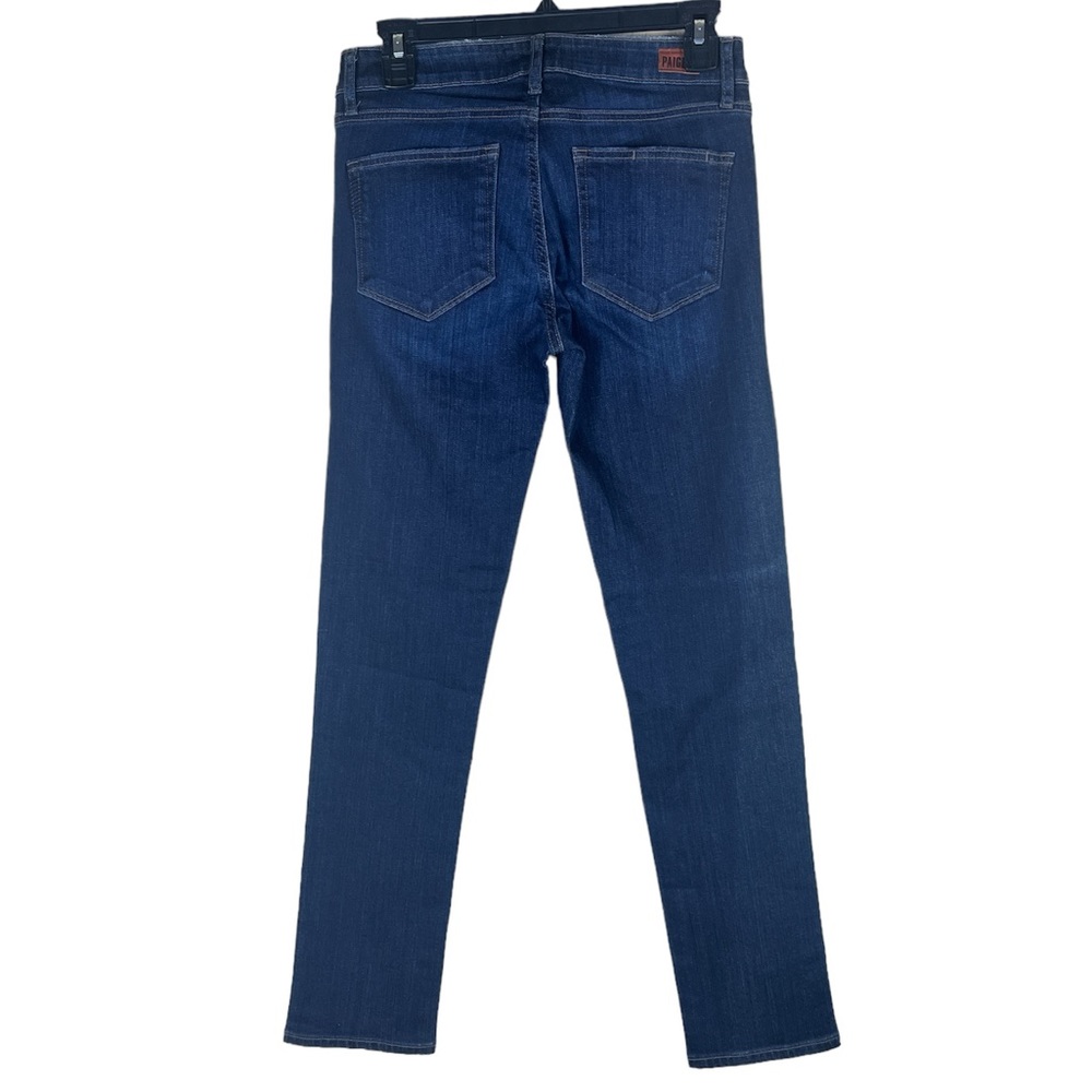 PAIGE mid-rise dark blue skinny whiskered jeans size 27 - Picture 4 of 11